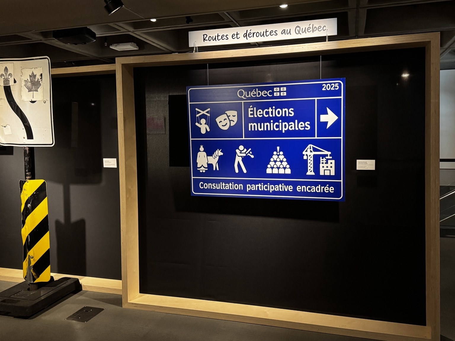 Démocratie encadrée dans l’espace Voie libre du Musée de la civilisation